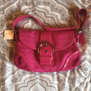 Pink Coach shoulder purse
